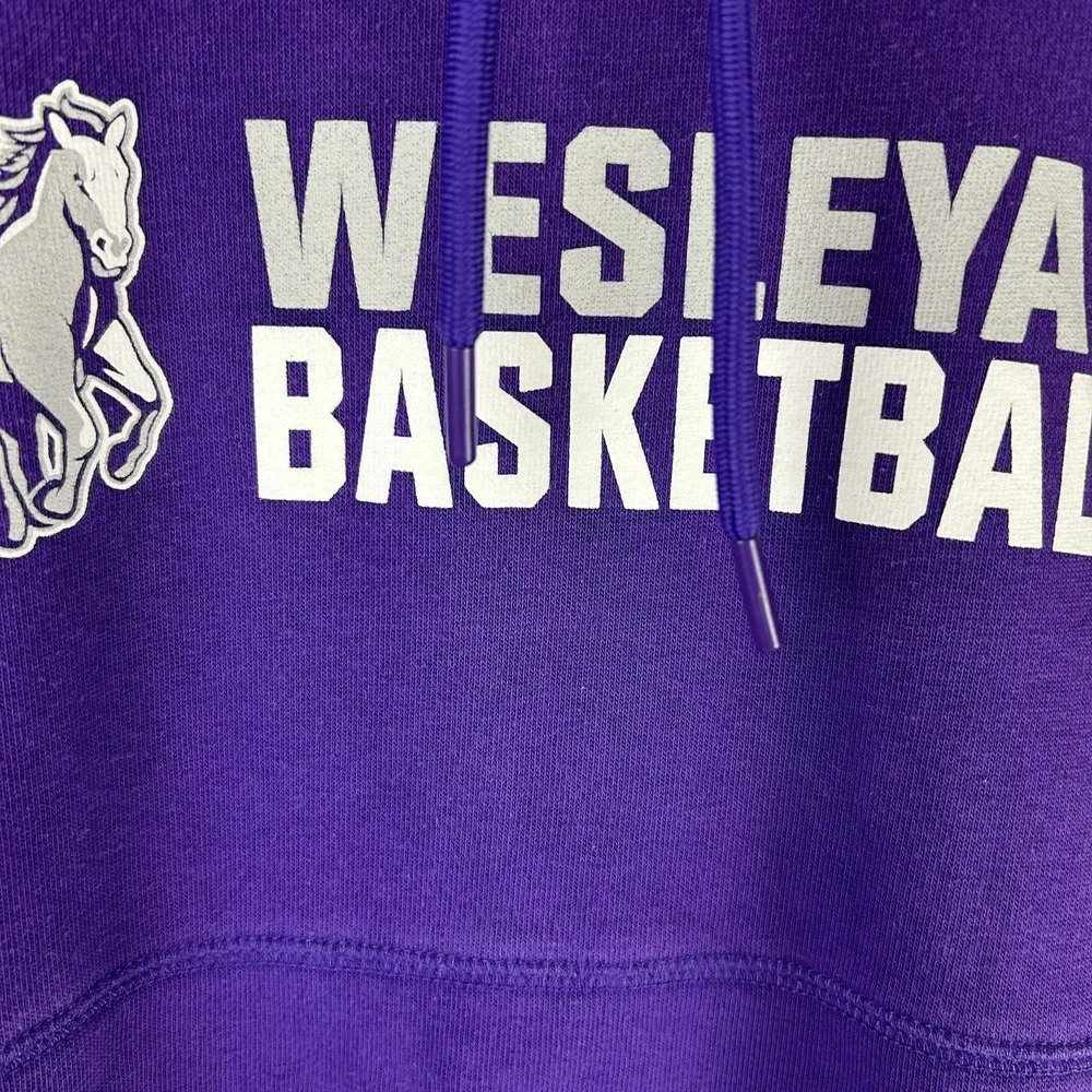 Wesleyan Christian Mustangs Basketball Jordan Nike‎ Hoodie Men's Medium Purple